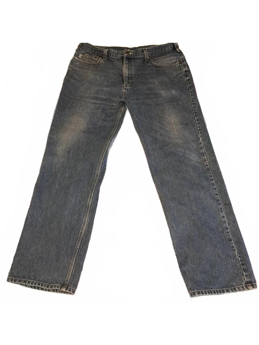 Carhartt Relaxed Fit Denim Work Jeans Mens 40x34 Utility Casual Denim Pants - Picture 2 of 9